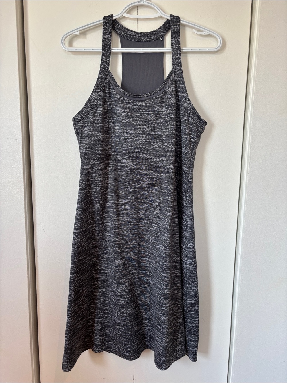 🎉4/30$🎉 Mondetta Black & Gray Space-Dye Racerback Midi Dress